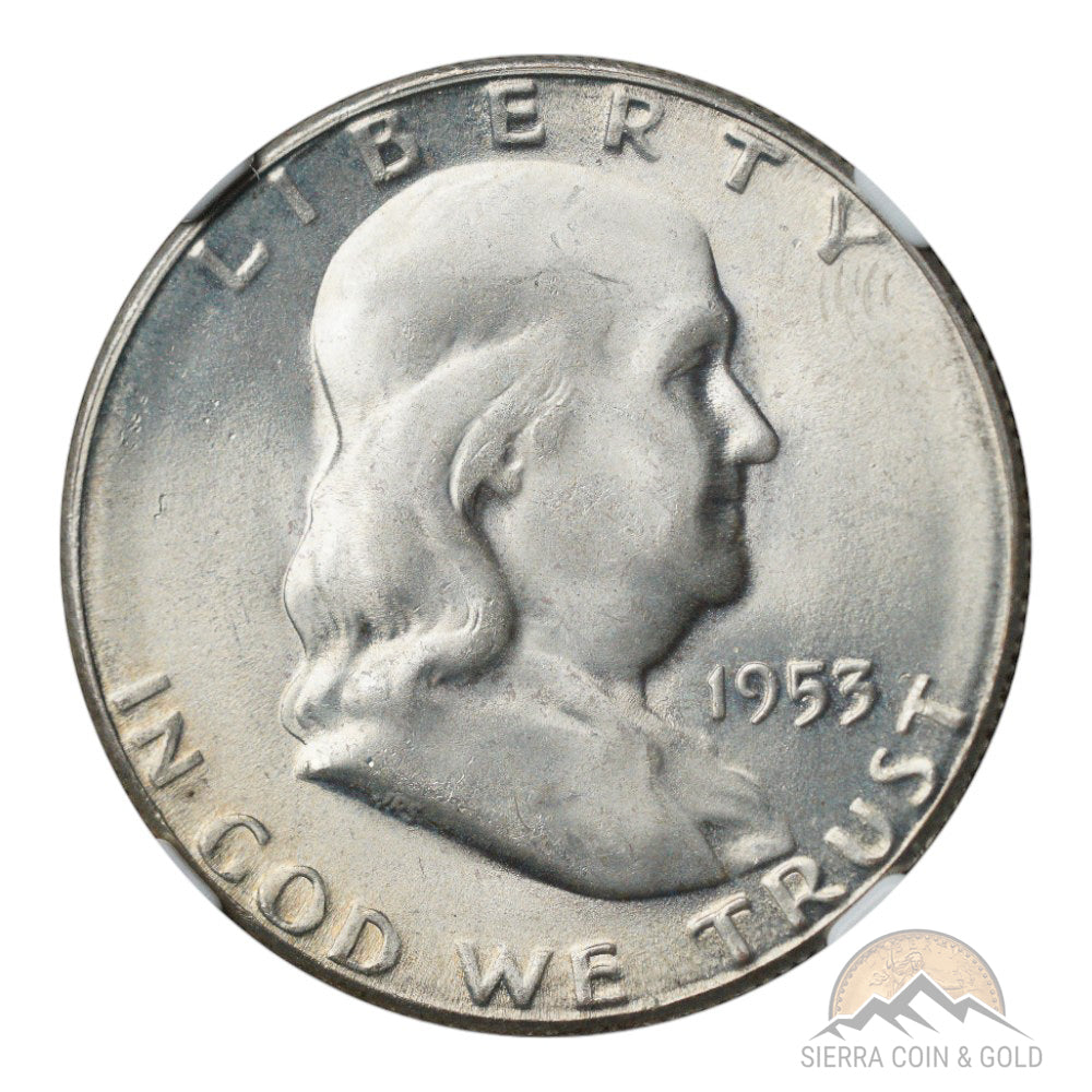 1953-S Franklin Half Dollar NGC MS65