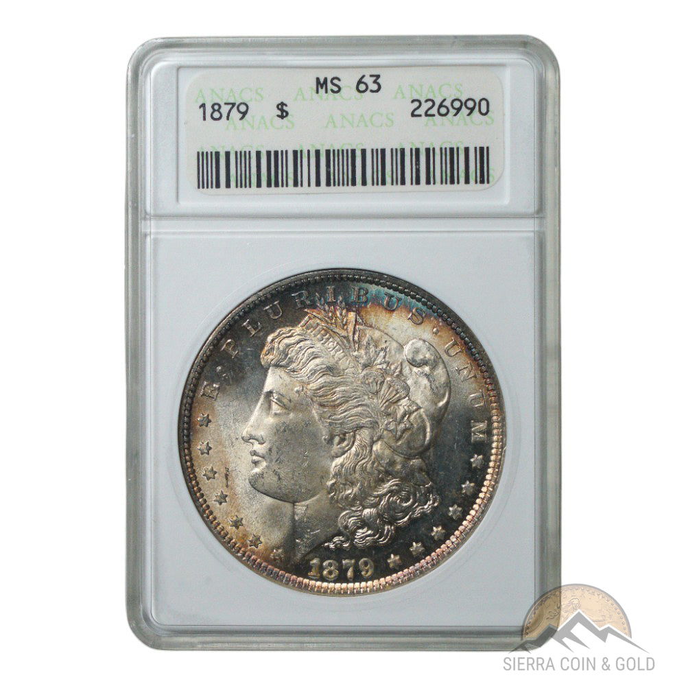 1879 Morgan Dollar ANACS MS63