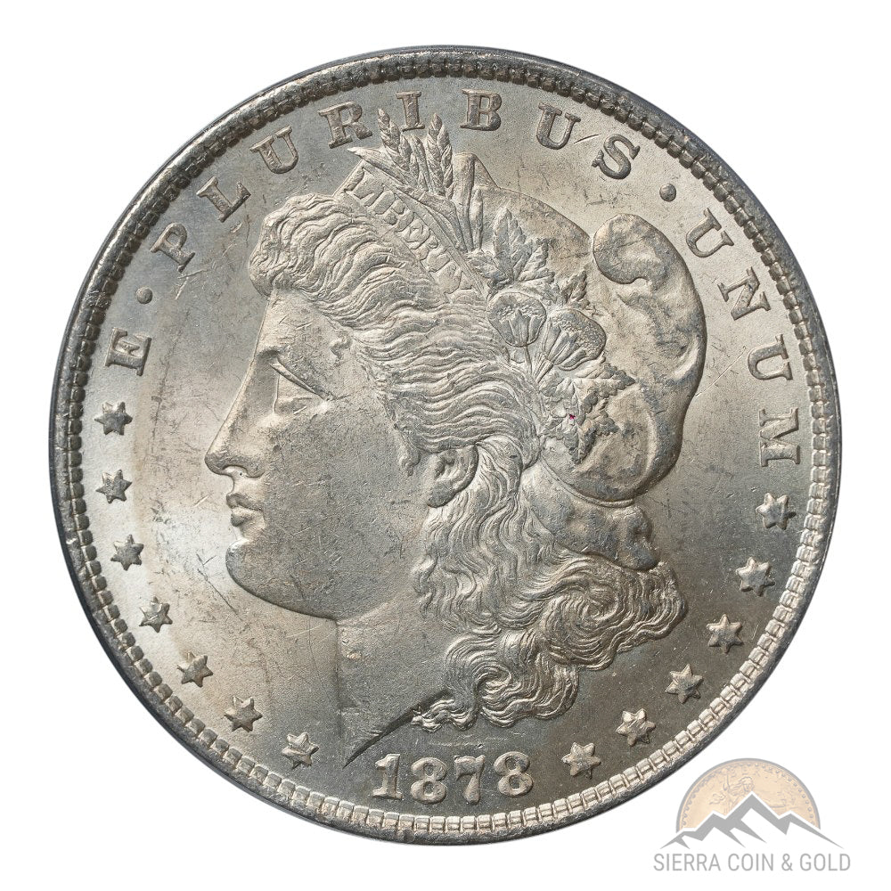 1878 7TF Reverse of 1879 Morgan Dollar PCGS MS62