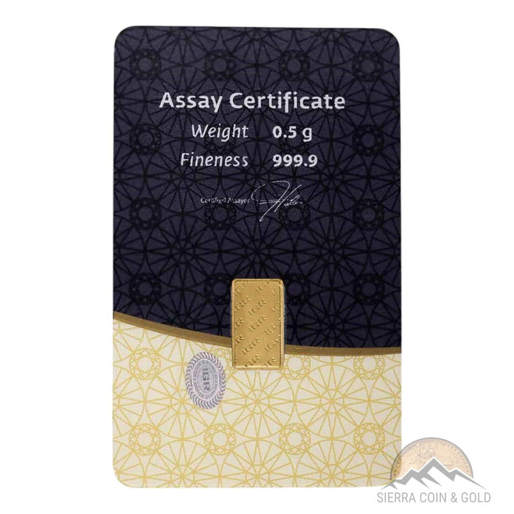 1/2 Gram Gold Bar (Our Choice)