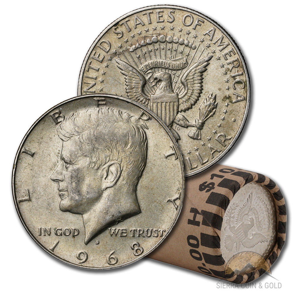 $10 Face Value Roll 40% Half Dollars