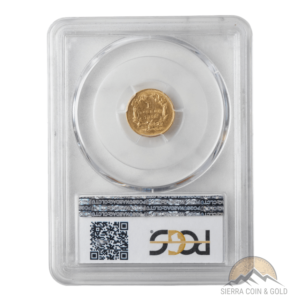 1855 Princess Head Gold $1 PCGS AU53 - SCG