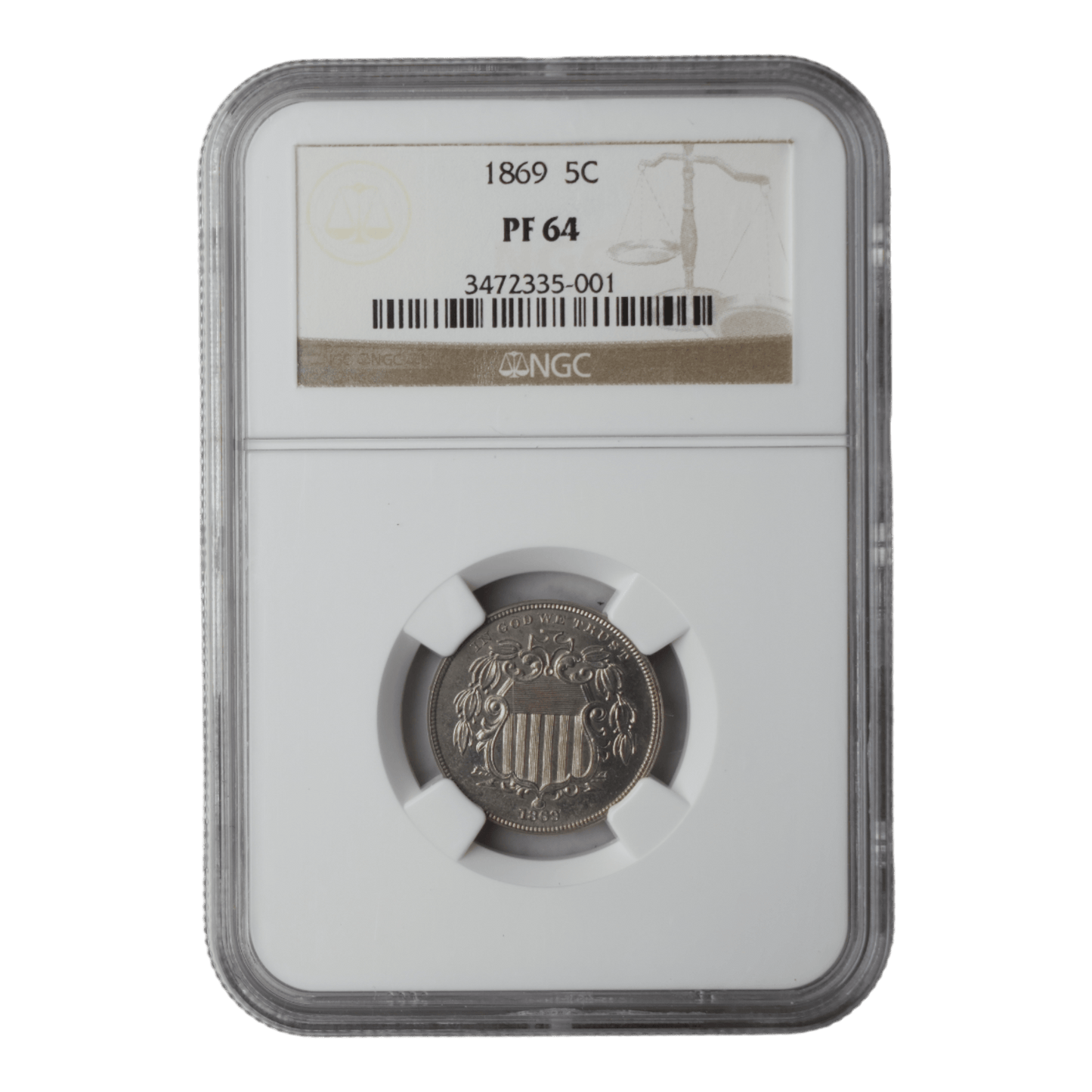 1869 Shield Nickel NGC PF64 - SCG