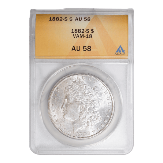 1882-S VAM-18 Morgan Dollar ANACS AU58 - SCG