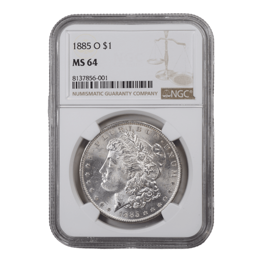 1885-O Morgan Dollar NGC MS64 - SCG