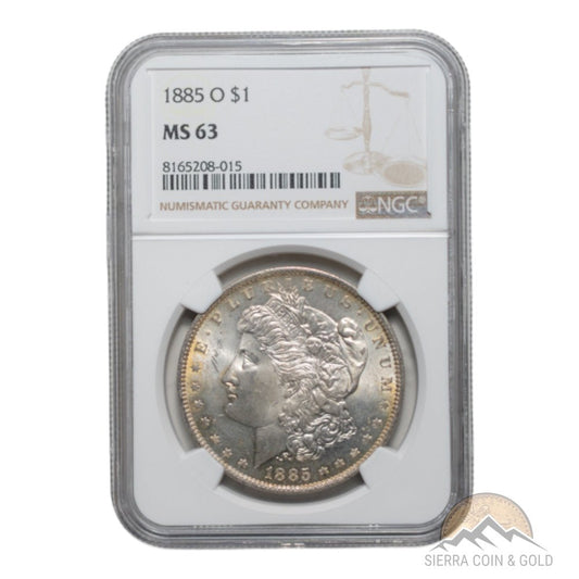 1885 - O Morgan Silver Dollar - NGC MS63 - Sierra Coin & Gold