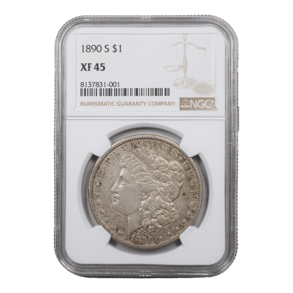 1890-S Morgan Dollar NGC XF45 - SCG