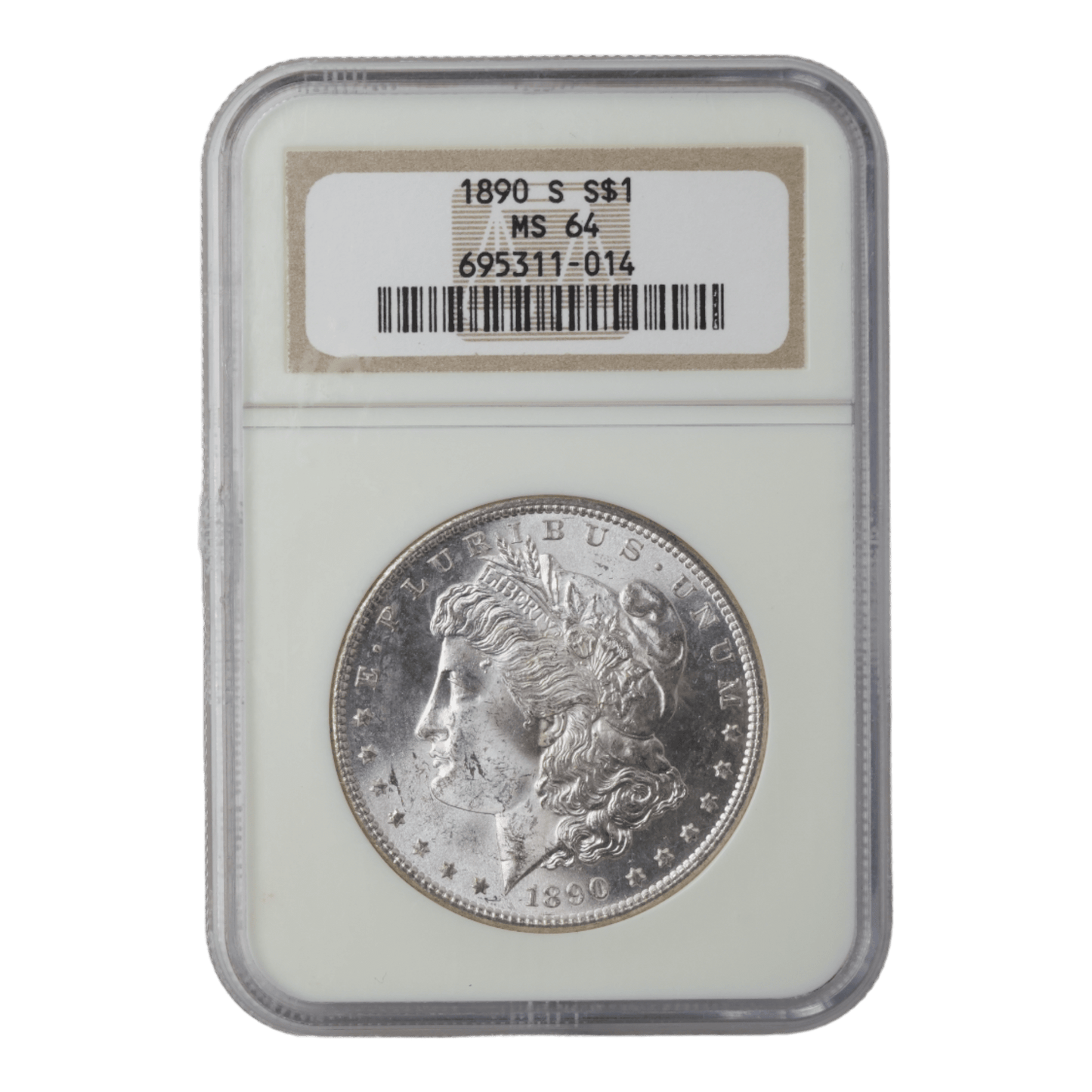 1890 - S Morgan Silver Dollar NGC MS64 - SCG