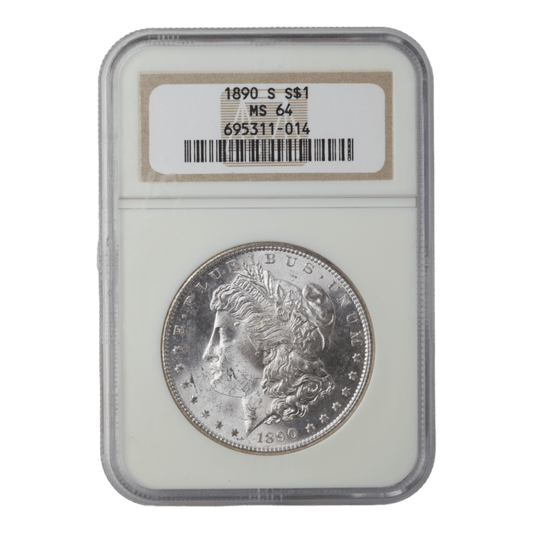 1890 - S Morgan Silver Dollar NGC MS64 - SCG