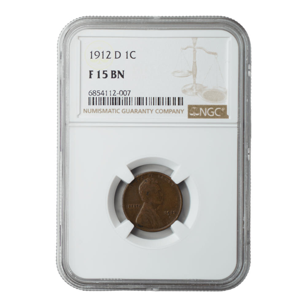 1912-D Lincoln Wheat Cent NGC F15 BN - SCG