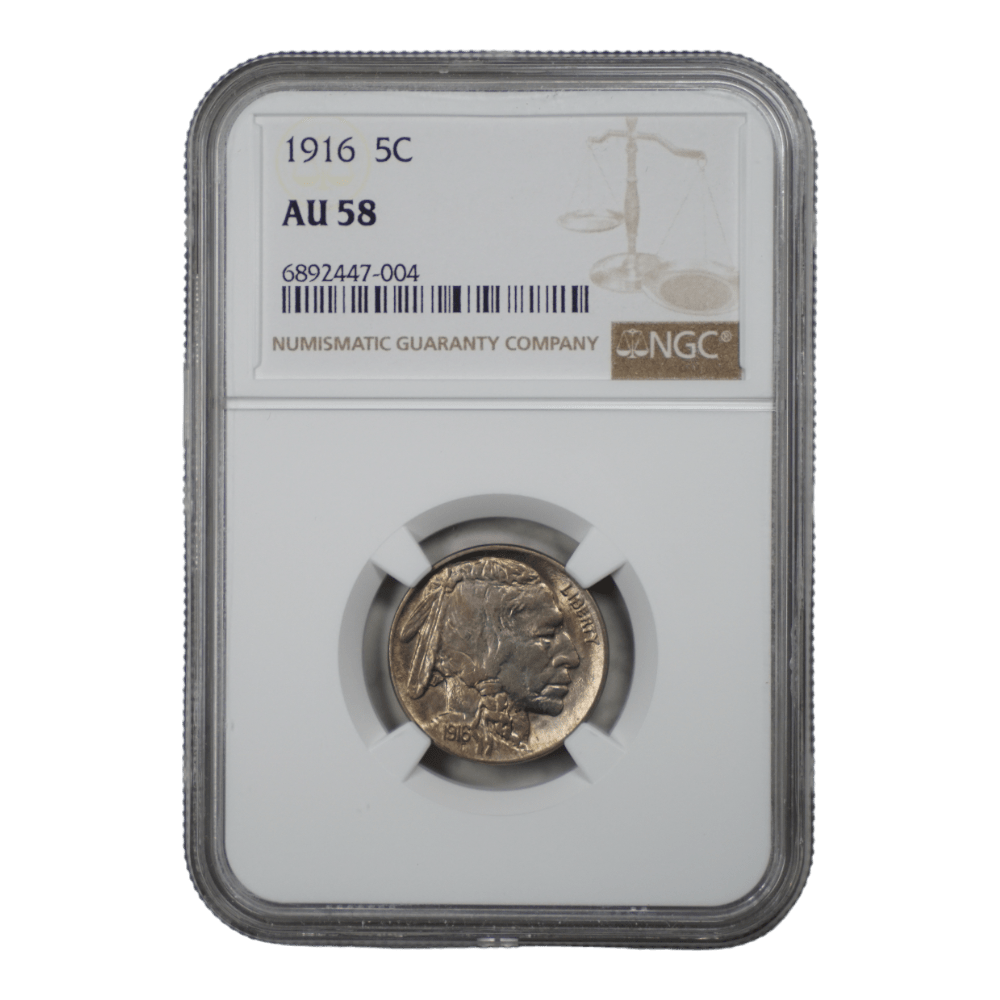 1916 Buffalo Nickel NGC AU58 - SCG