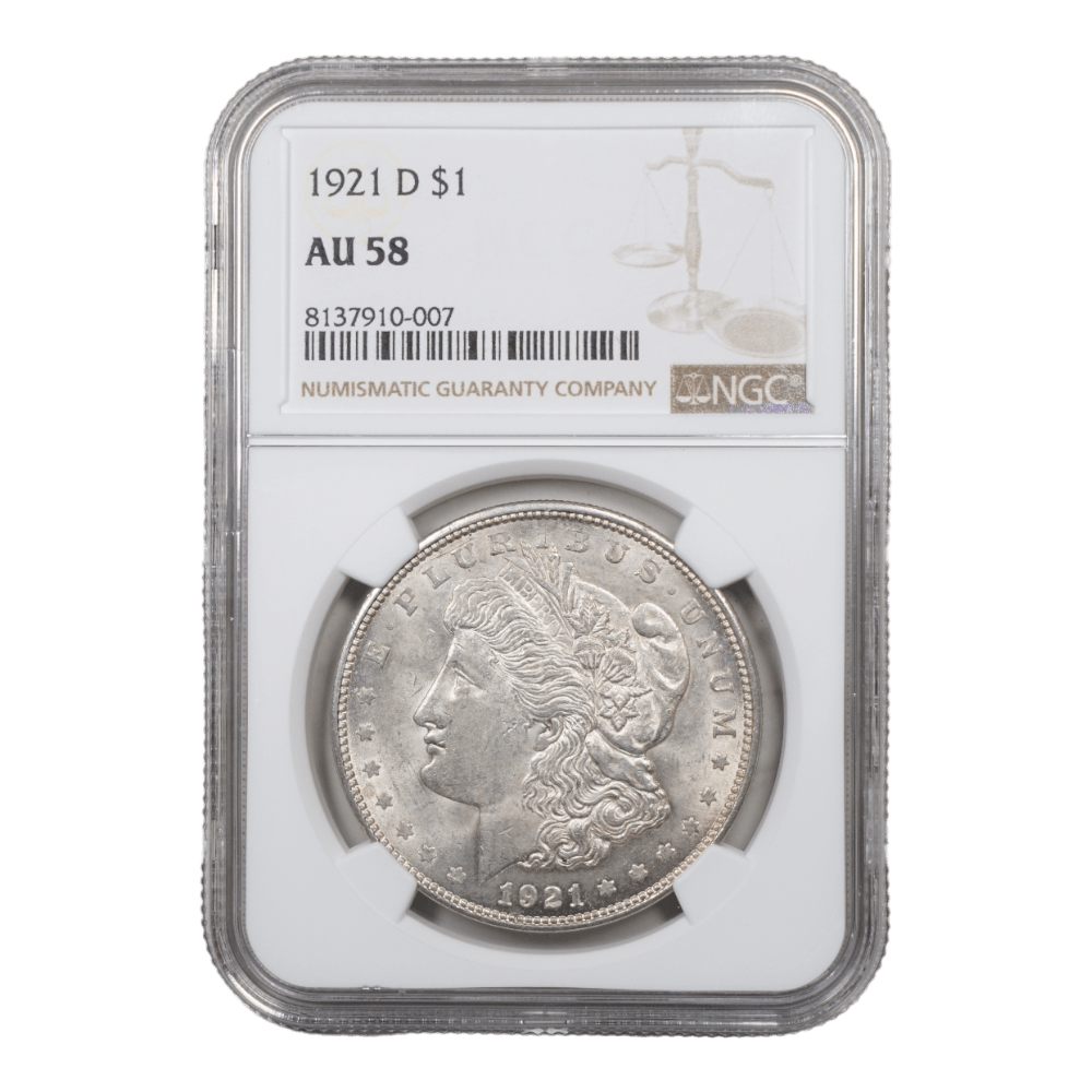 1921-D Morgan Dollar NGC AU58 - SCG