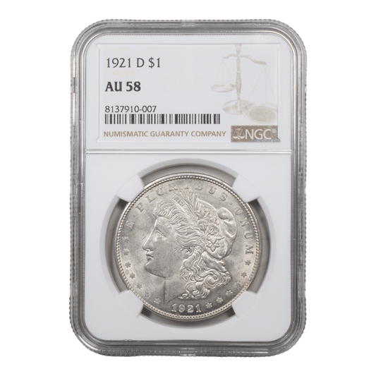 1921-D Morgan Dollar NGC AU58 - SCG