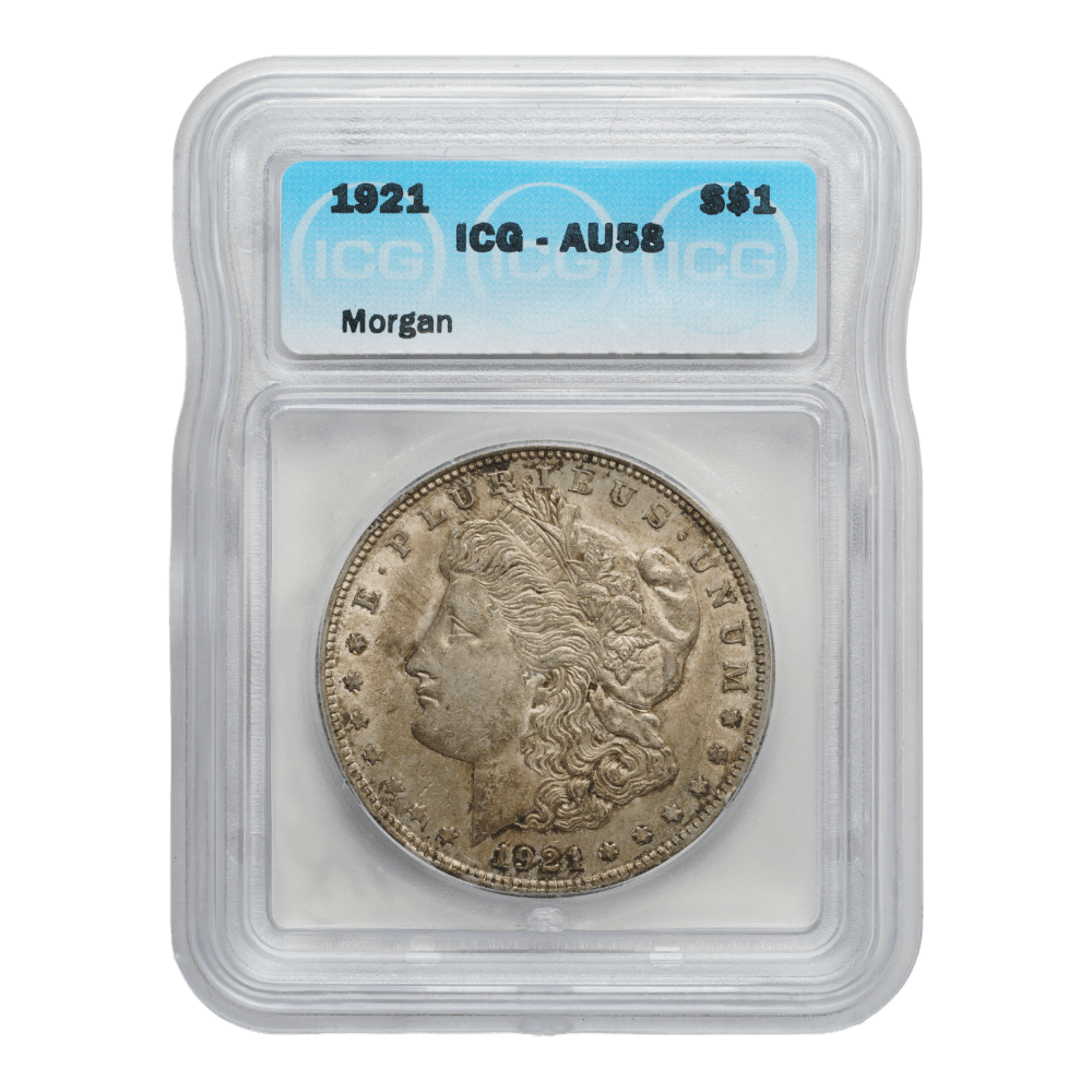 1921 Morgan Dollar ICG-AU58 - SCG