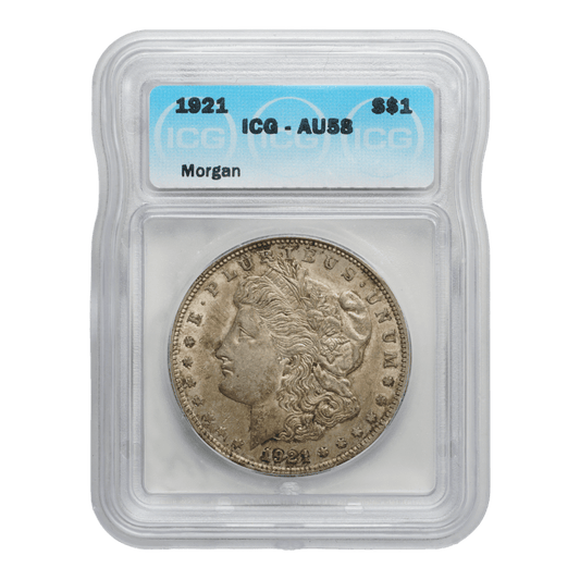 1921 Morgan Dollar ICG-AU58 - SCG