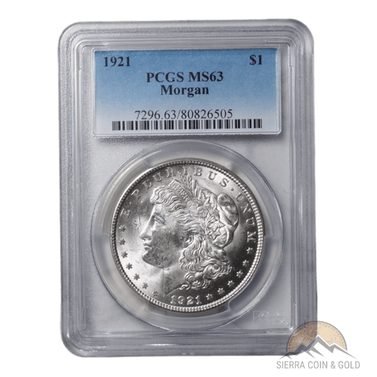 1921 Morgan Dollar PCGS MS63 - SCG