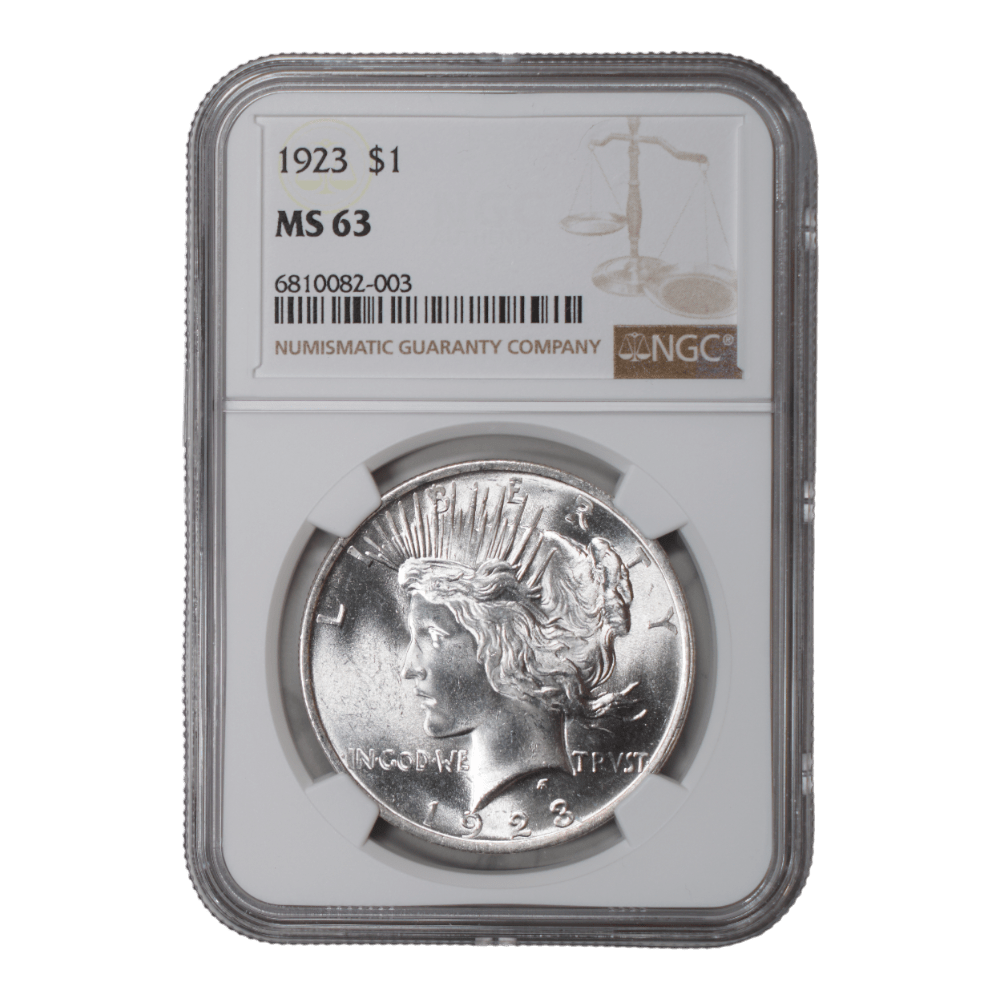 1923 Peace Dollar NGC MS63 - SCG