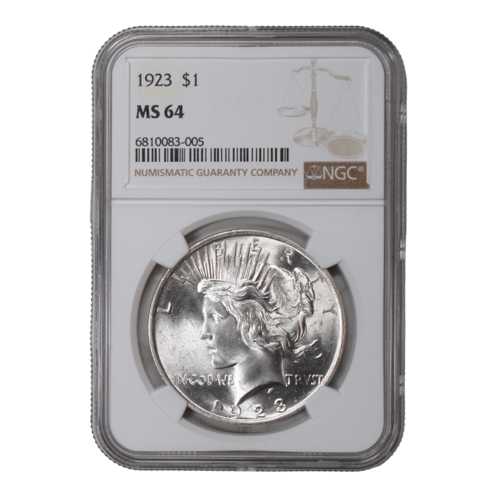 1923 Peace Dollar NGC MS64 - SCG