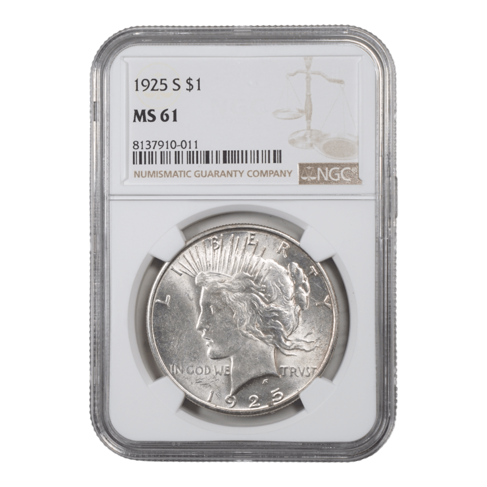 1925-S Peace Dollar NGC MS61 - SCG