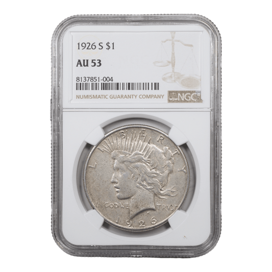 1926-S Peace Dollar NGC AU53 - SCG