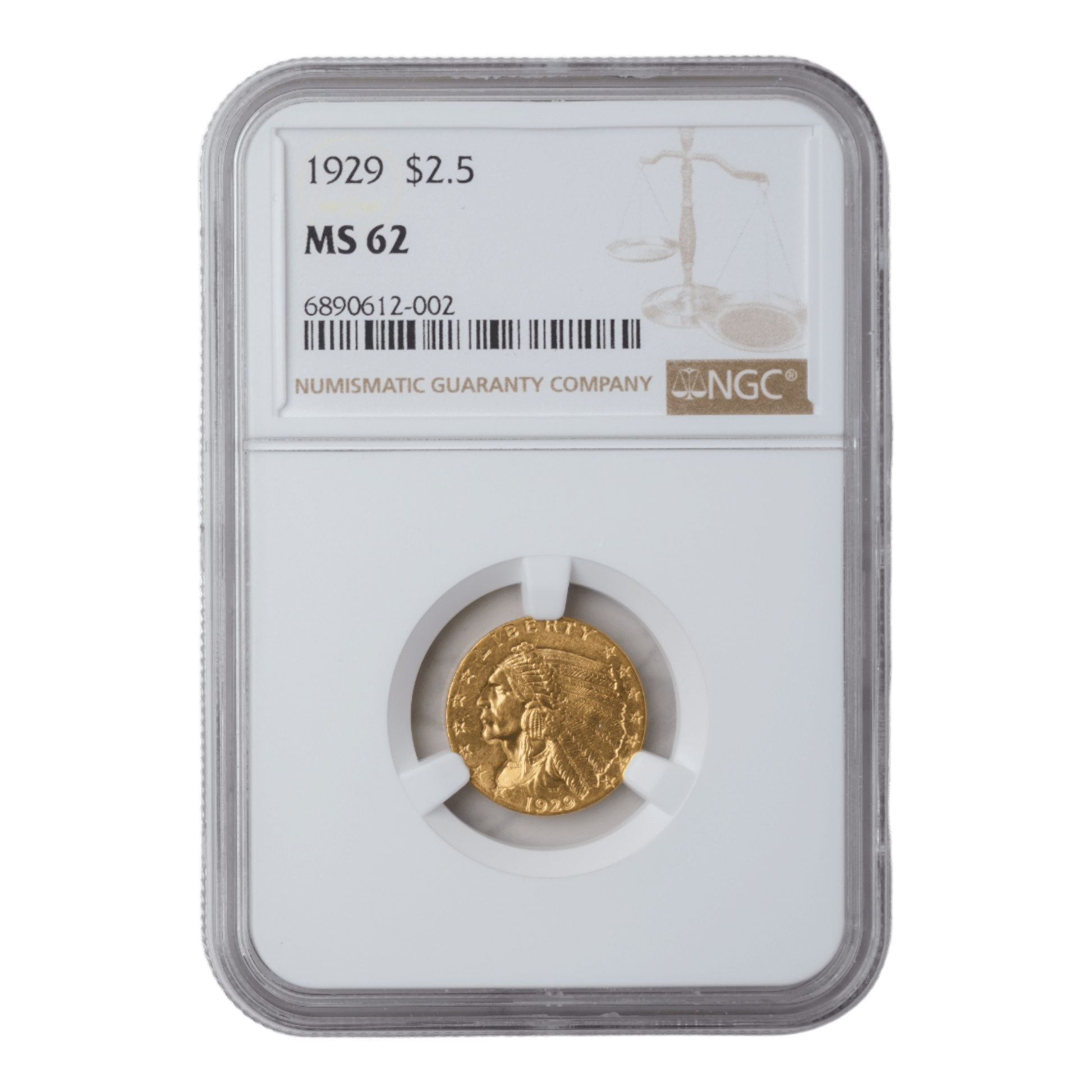 1929 Indian Gold $2.5 NGC MS62 - SCG