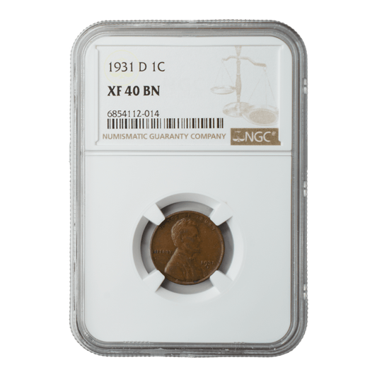 1931-D Lincoln Wheat Cent NGC XF40 BN - SCG