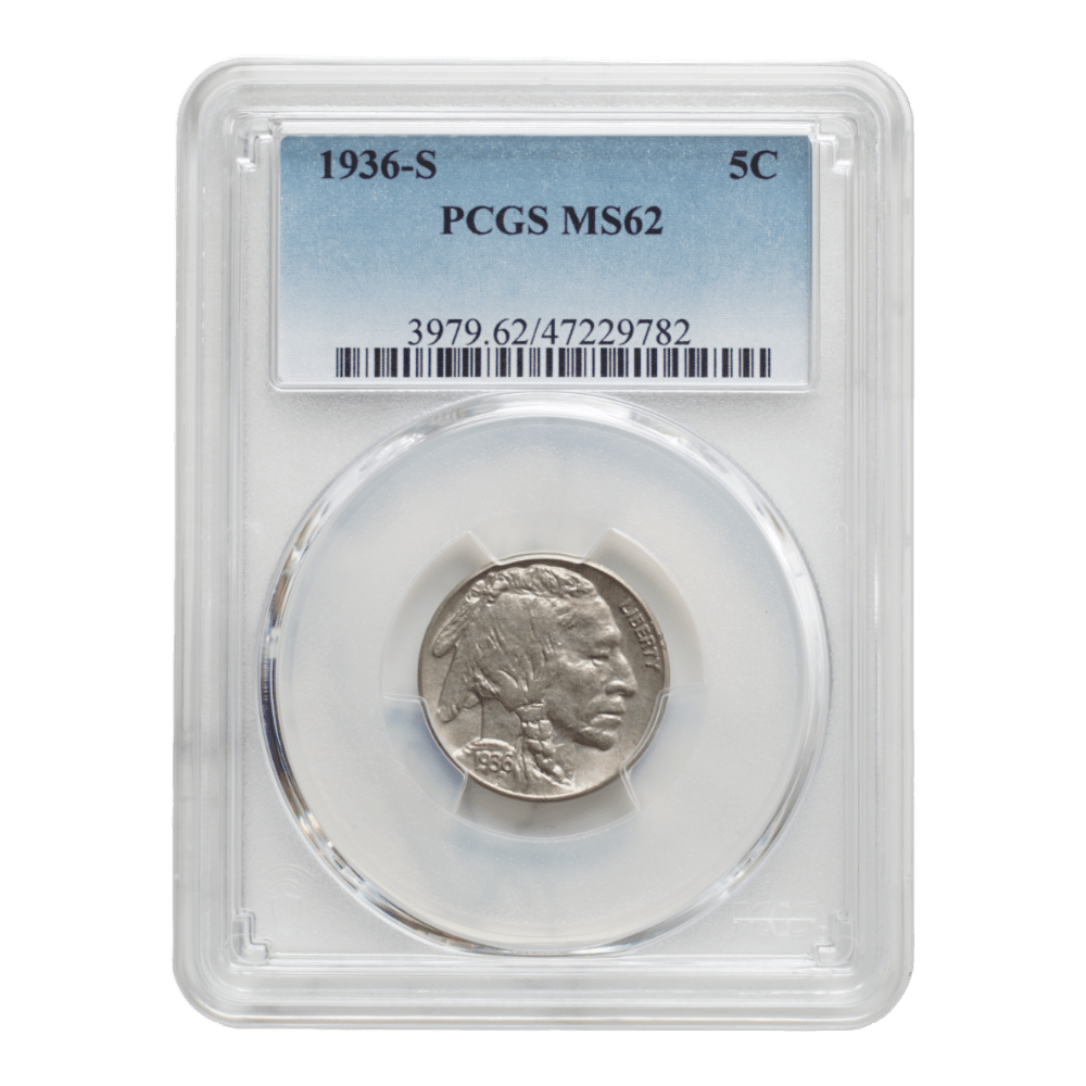 1936-S Buffalo Nickel PCGS MS62 - SCG