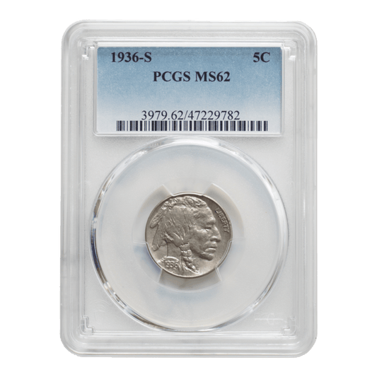 1936-S Buffalo Nickel PCGS MS62 - SCG