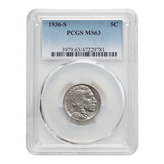 1936-S Buffalo Nickel PCGS MS63 - SCG