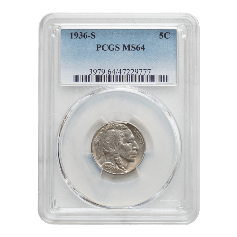 1936-S Buffalo Nickel PCGS MS64 - SCG