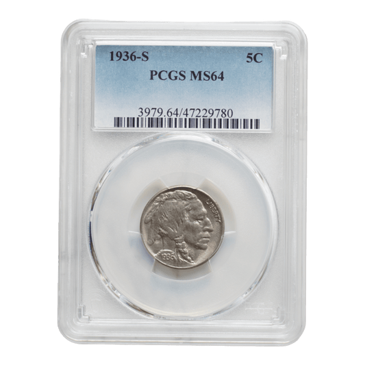 1936-S Buffalo Nickel PCGS MS64 - SCG