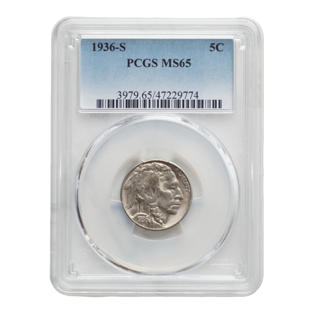 1936-S Buffalo Nickel PCGS MS65 - SCG