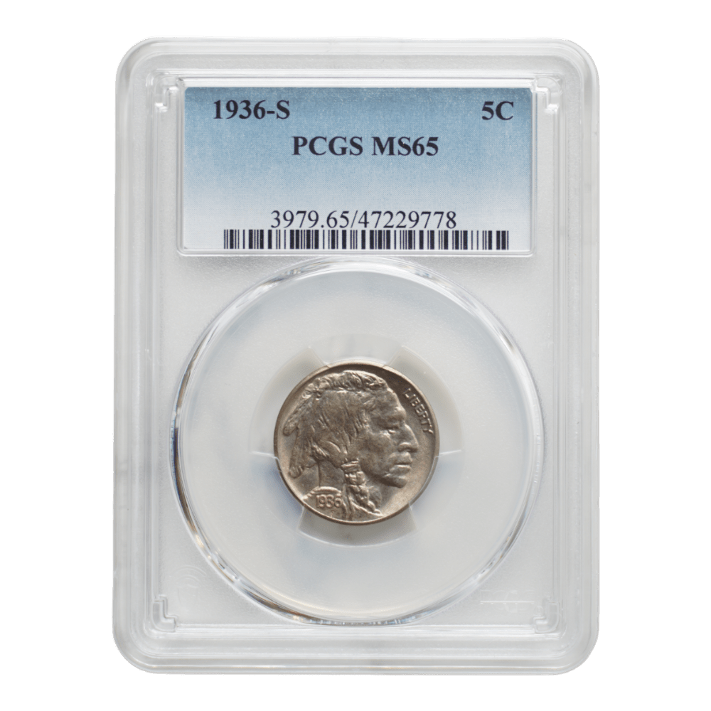 1936-S Buffalo Nickel PCGS MS65 - SCG