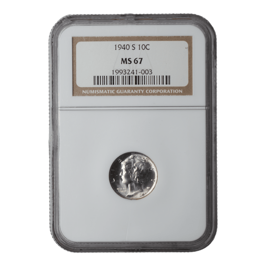 1940-S Mercury Head Dime NGC MS67 - SCG