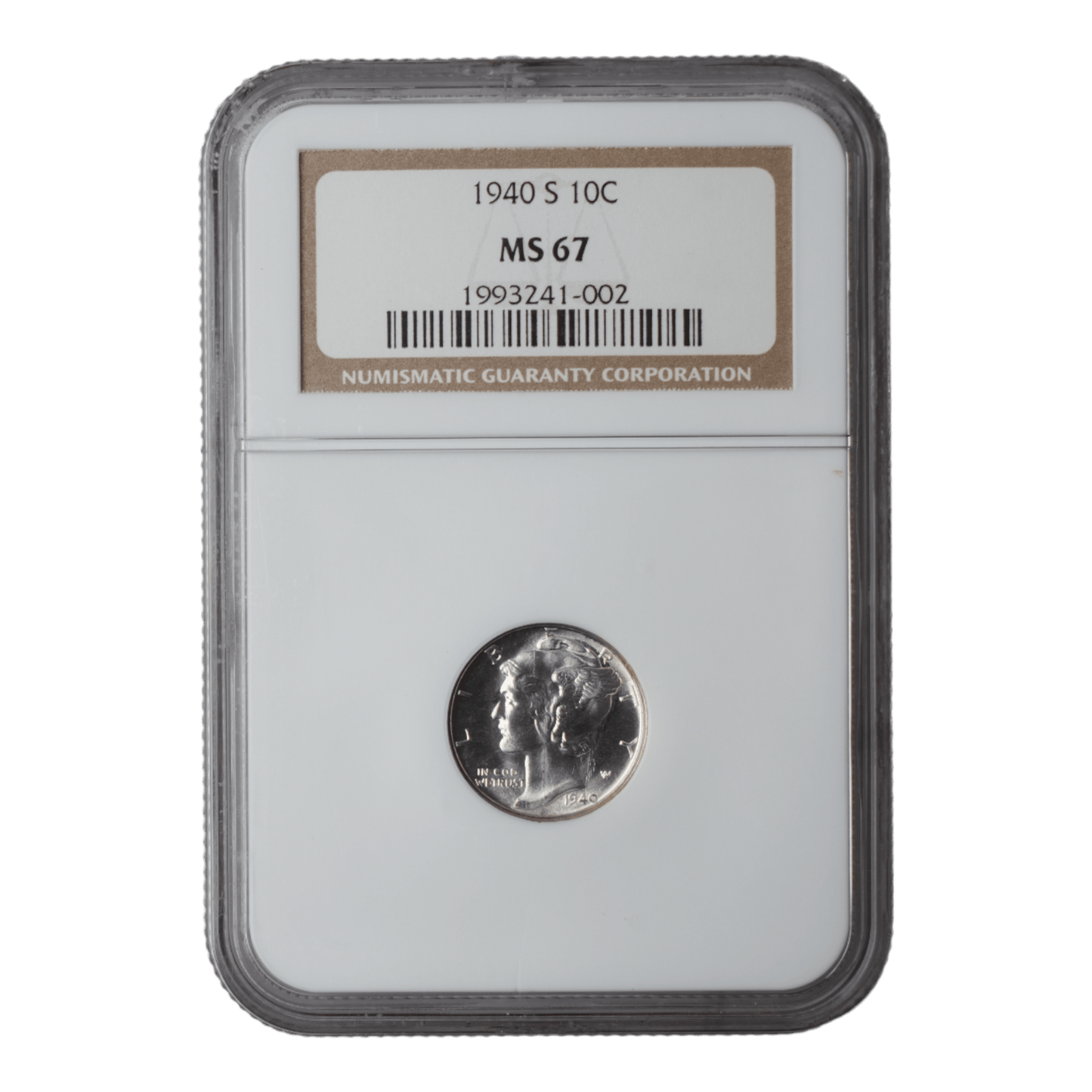 1940-S Mercury Head Dime NGC MS67 - SCG