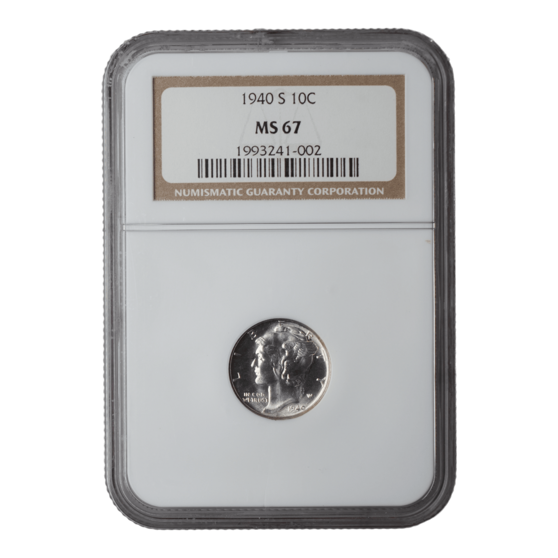 1940-S Mercury Head Dime NGC MS67 - SCG