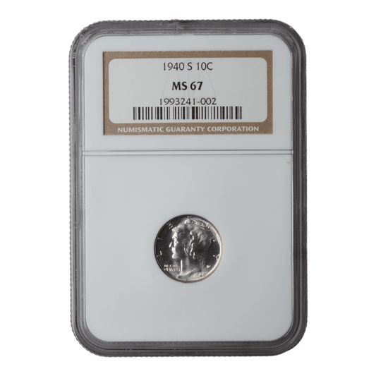 1940-S Mercury Head Dime NGC MS67 - SCG