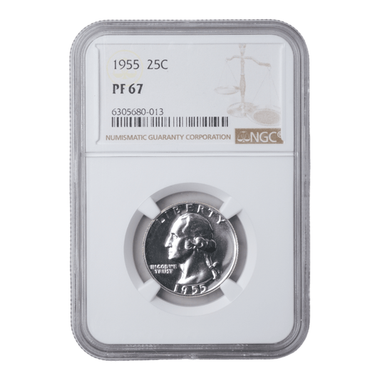 1955 Washington Silver Quarter NGC PF67 - SCG