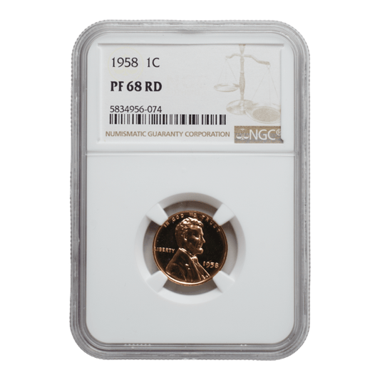 1958 Lincoln Wheat Cent NGC PF68 RD - SCG