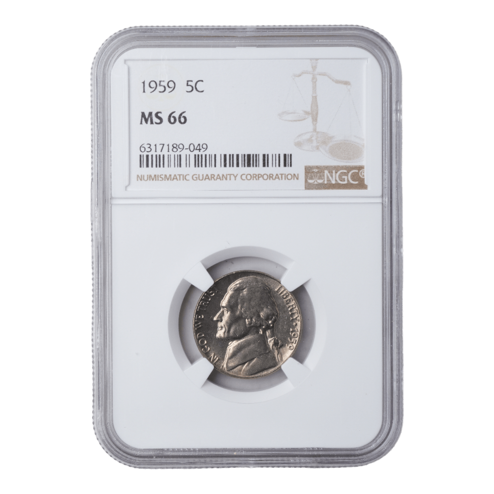 1959 Jefferson Nickel NGC MS66 - SCG