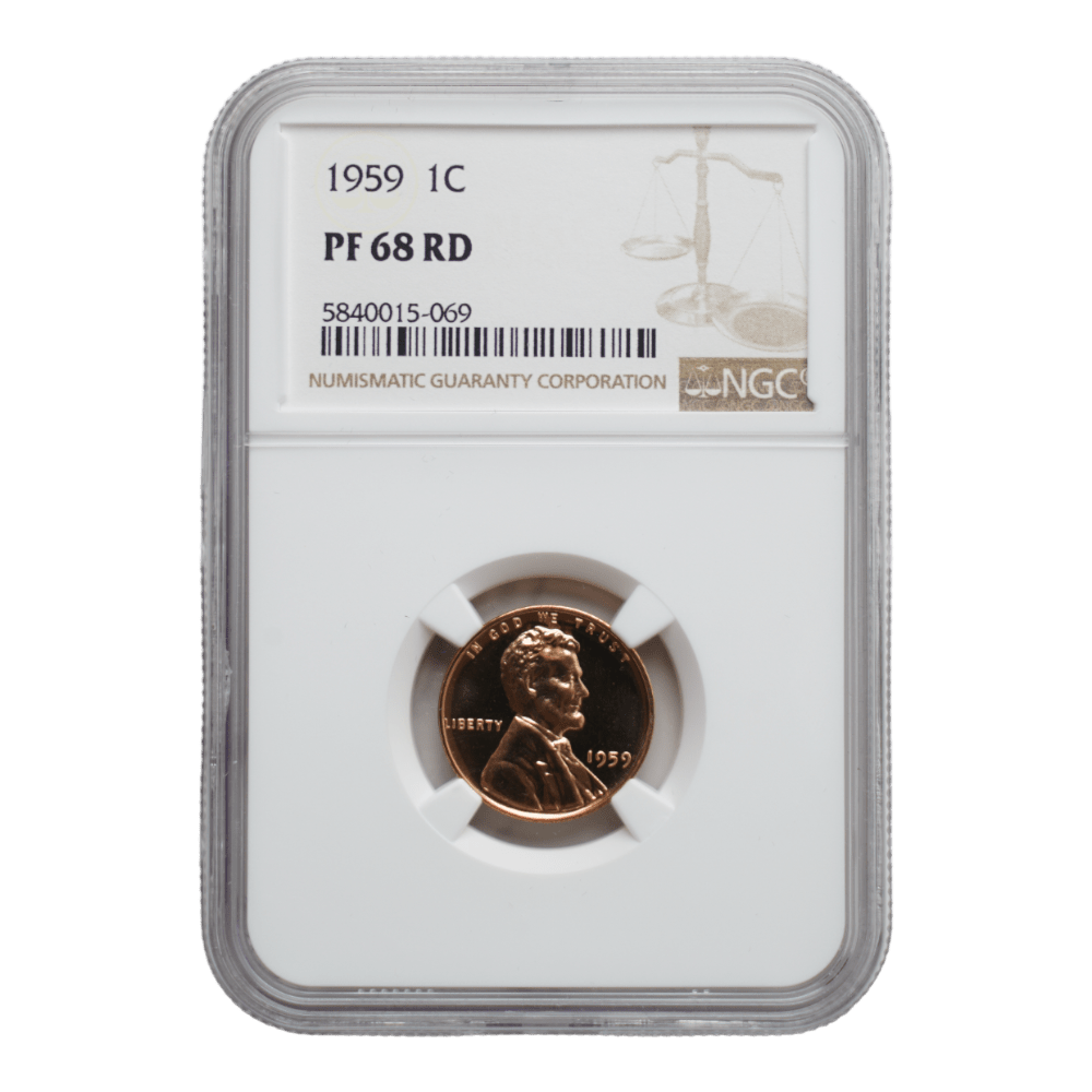 1959 Lincoln Memorial Cent NGC PF 68 RD - SCG