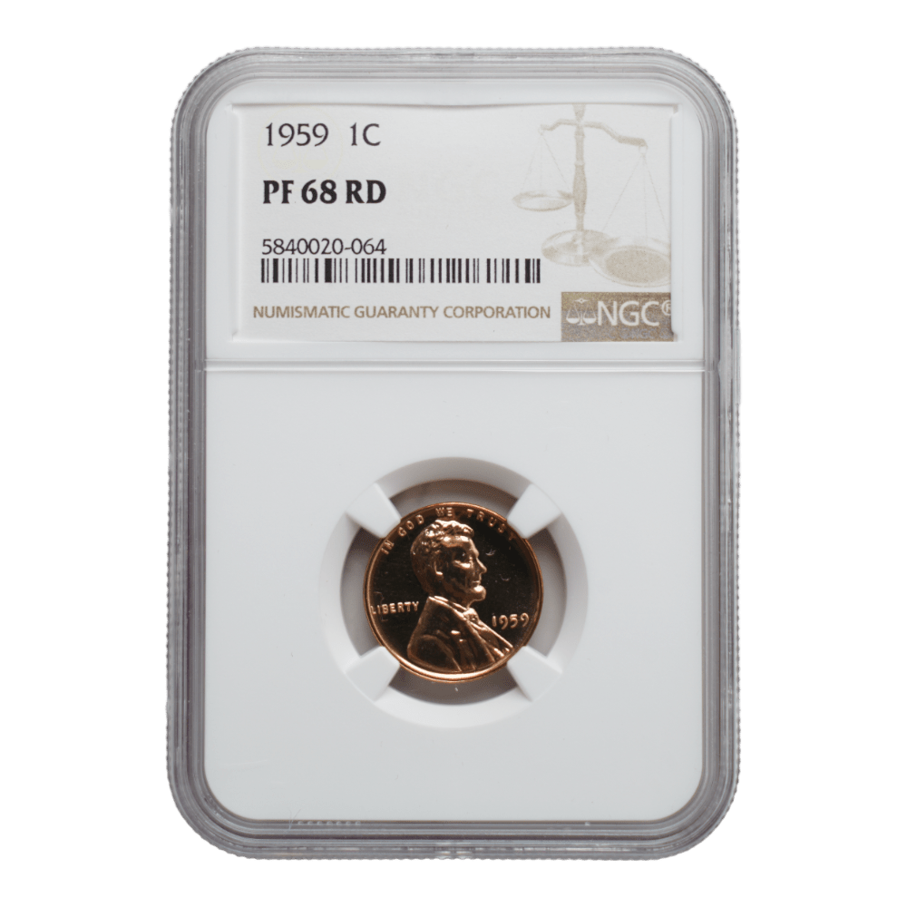 1959 Lincoln Memorial Cent NGC PF 68 RD - SCG