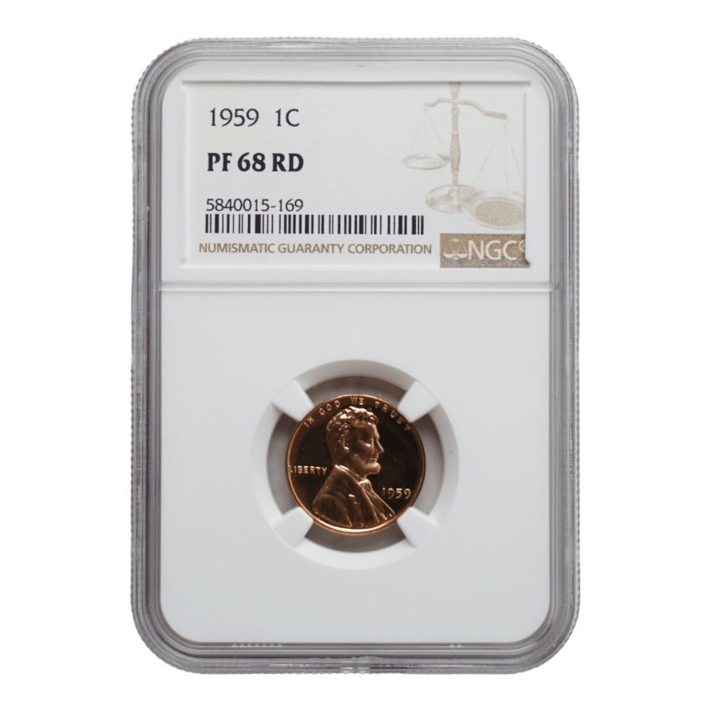 1959 Lincoln Memorial Cent NGC PF 68 RD - SCG