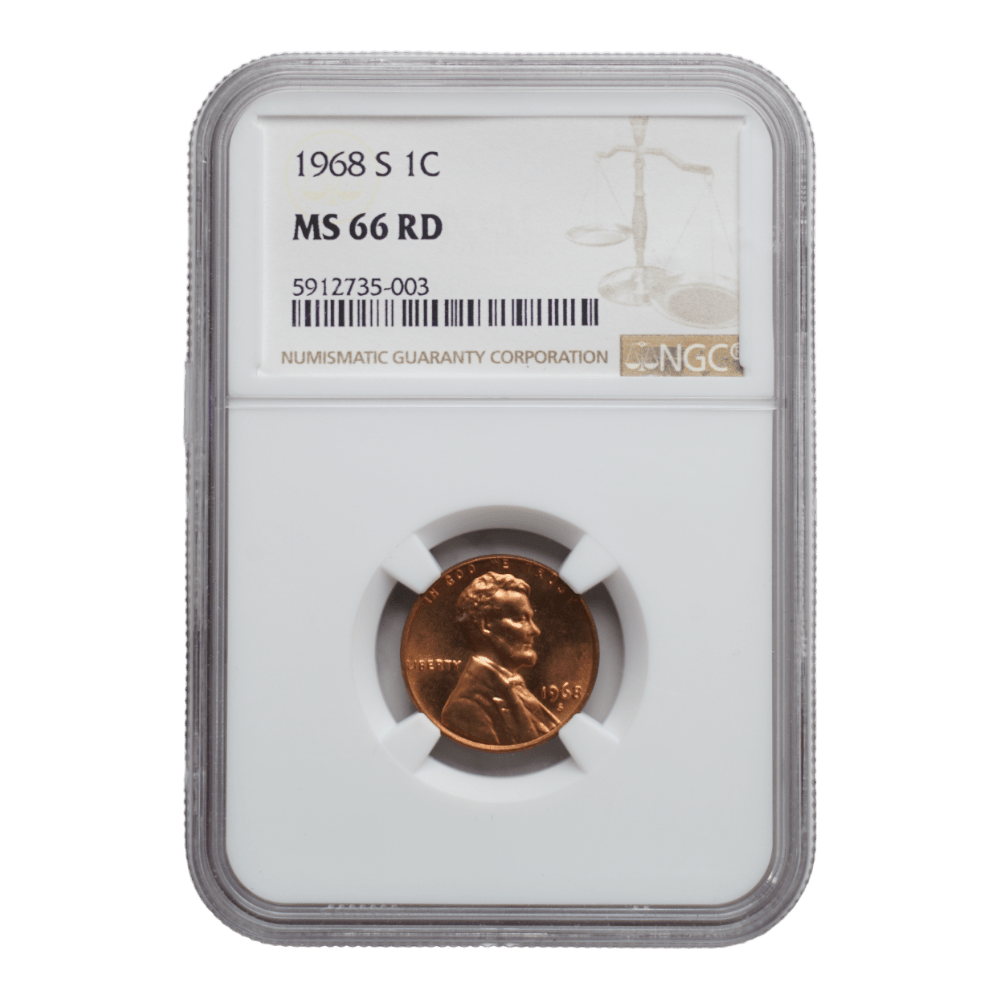 1968-S Lincoln Memorial Cent NGC MS66 RD - SCG