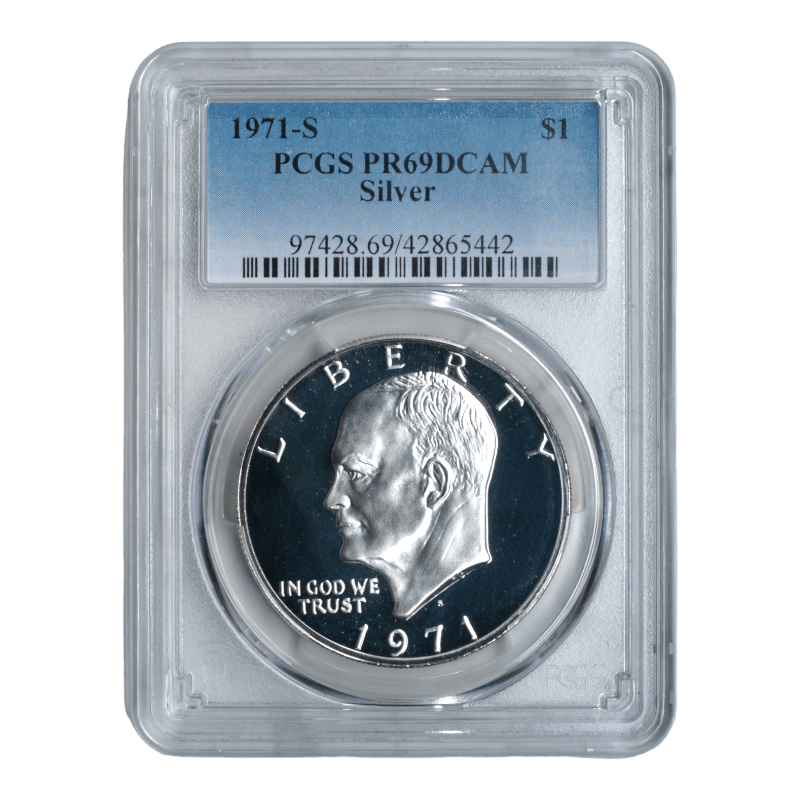 1971-S Eisenhower Silver Dollar PCGS PR69 DCAM - SCG