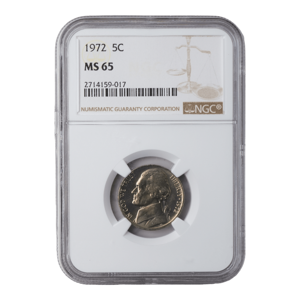 1972 Jefferson Nickel NGC MS65 - SCG