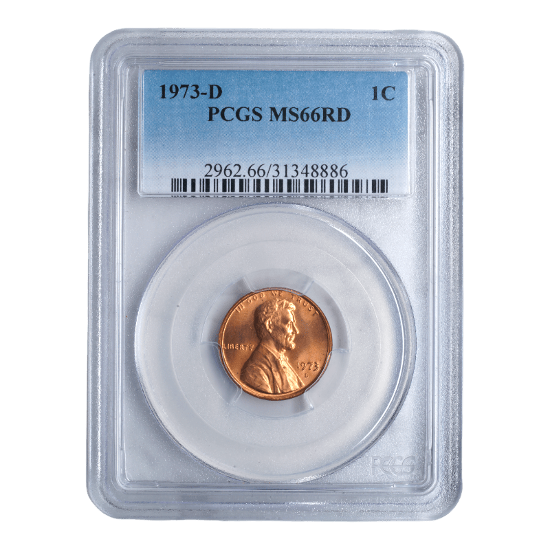 1973-D Lincoln Memorial Cent PCGS MS66 RD - SCG