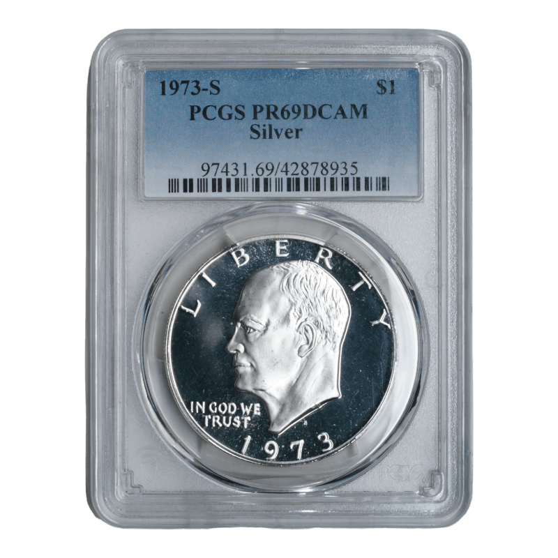 1973-S Eisenhower Silver Dollar PCGS PR69 DCAM - SCG