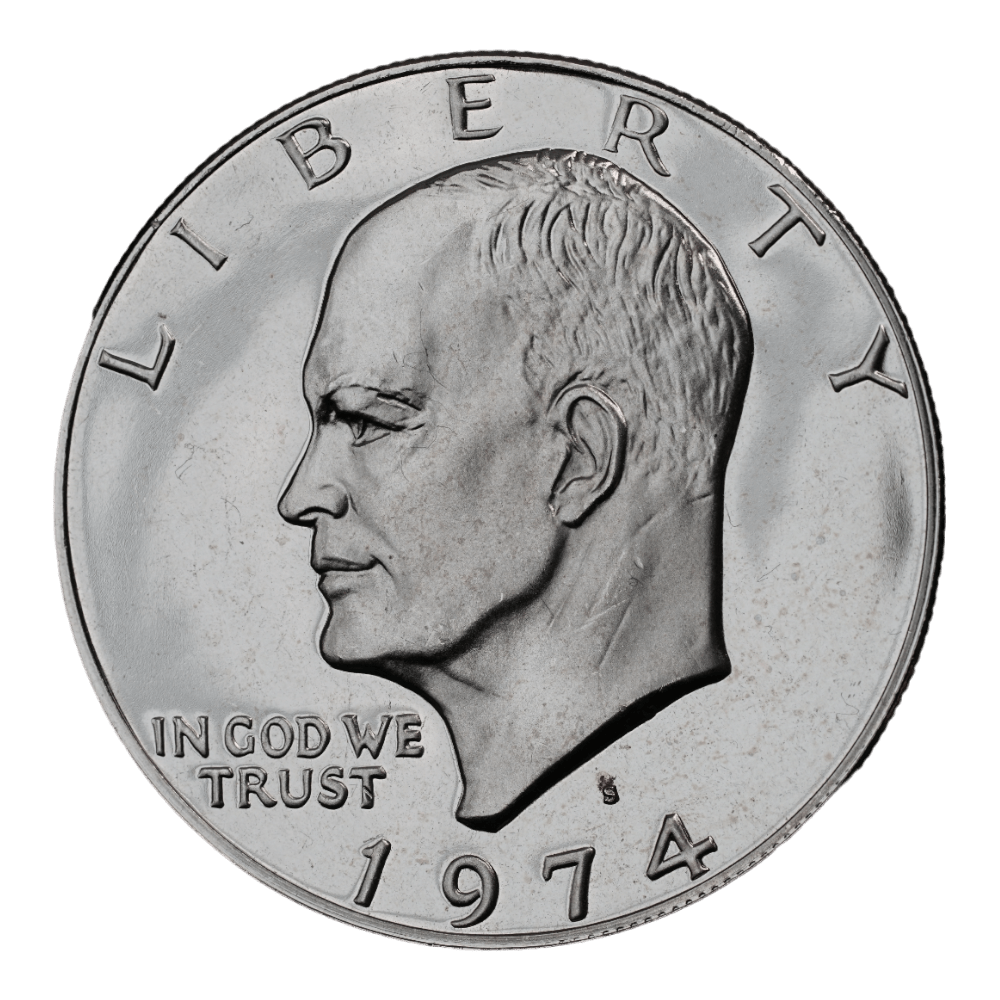 1974 - S Eisenhower Dollar - Copper - Nickel Clad Proof - SCG