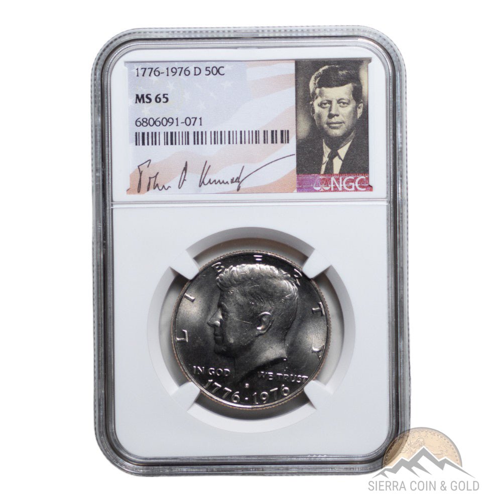 1976 - D Kennedy Bicentennial Half Dollar - NGC MS65 - Sierra Coin & Gold